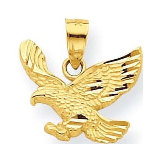 10k Yellow Gold Polished Finish Eagle Pendant