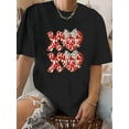 thumbnail image 1 of Deer Chives Directional Is a Round-Neck Short-Sleeve T-Shirt, a Vintage Casual Printed Top for Women., 1 of 6