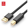 thumbnail image 1 of [Lot de 10] Câble d'Imprimante USB USB 2.0 A Mâle vers B Mâle 5 m, 1 of 9