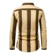 thumbnail image 3 of DDAPJ pyju Men's Striped Dress Shirts Slim Fit Long Sleeve Business Casual Button Down Shirt Wedding Party Shirts with Chest Pocket Yellow L, 3 of 5