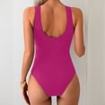 thumbnail image 4 of HAIJIE One Piece Outfits for Women Ruched Push Up Bathing Suit Tie Back Women's One Piece Swimsuit for Women Summer Swimwear, 4 of 5