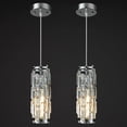 thumbnail image 1 of ZXNYH 3 Light Chrome Pendant Lighting Modern Pendant Light, Mini Crystal Chandeliers,Adjustable Pendant Light Fixture for Kitchen Island Dinning Room Bedroom (Chrome 3-Light), 1 of 8