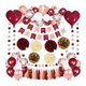 thumbnail image 1 of Decoraciones De Cumpleaños Para Mujer, Decoración De Fiesta Rojo 61 PZS, 1 of 5