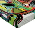 thumbnail image 2 of Ambesonne Colorful Fitted Sheet, Retro Doodle Birds, Twin Size, Multicolor, 2 of 3