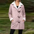 thumbnail image 2 of Winter Jackets for Women Sherpa Lined Jacket Duffle Toggle Coat Color:RD1 Size:L, 2 of 5