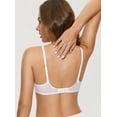 thumbnail image 3 of Women's Sexy Lace Push Up Plus Size Bra Sheer Balconette Underwire Unlined, 3 of 3