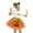 Orange, variant on shoper Girls Halloween Tutu Skirt Cartoon Print Layered Dress for 2-7 Year Old Toddler Kids Party Dance Outfit Casual Wear