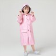 thumbnail image 6 of Toddler Kids Waterproof Raincoat Toddler Kids Boys Girls Solid Color Rainwear Children Raincoat with Hooded Jacket Coat Hoodies Breathable Kids Rain Jackets,Pink,1-5 Years, 6 of 9