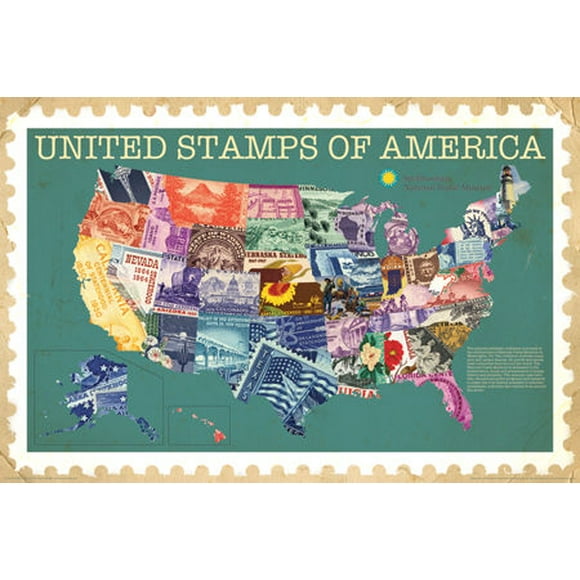 Poster - Smithsonian - United Stamps New Wall Art Gifts Toys Licensed 241299
