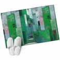 thumbnail image 6 of Green Geometric Bathroom Rug Washable 2x3 Entryway Rug Non Slip Abstract Art Modern Painting Front Door Mat Low Pile Indoor Doormat Throw Floor Carpet for Kitchen Bedroom Entrance, 6 of 8