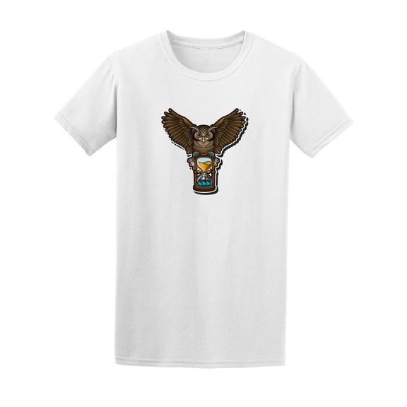 Flying Owl And Hourglass Tee Men's -Image by Shutterstock