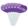 thumbnail image 1 of Maltese Heart Love Cupcake Picks Toppers - Set of 6, 1 of 1