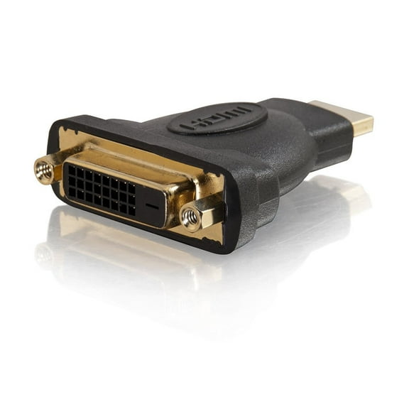C2G 40745 Velocity DVI-D Female to HDMI Male Inline Adapter, Black - Pack of 2