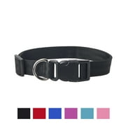 Vibrant Life Solid Nylon Adjustable Dog Collar, Black, Large