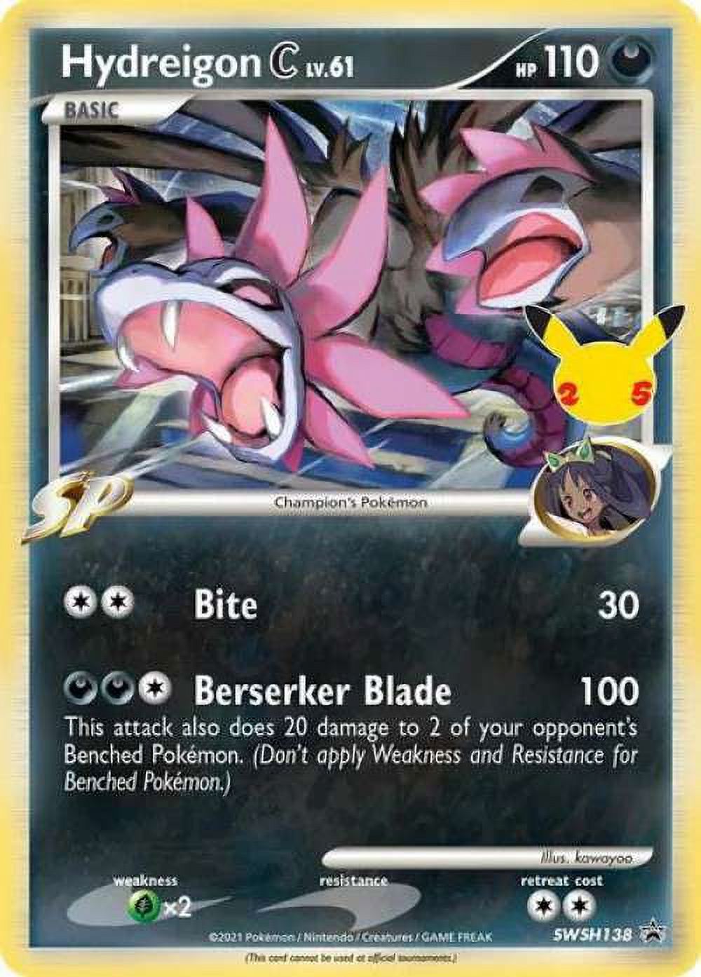 Pokemon Eternatus V Holo Card - SWSH044 Black Star Promo Full Art Holofoil Trading Card