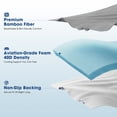 thumbnail image 6 of DADO DIDO 3 inch Gel Memory Foam Mattress Topper,King,Cooling Bed Pad with Removable Washable Bamboo Cover,Gray, 6 of 8