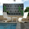 thumbnail image 2 of POSHIONS Decorative Privacy Screen Outdoor Divider with Stand Metal Corten Steel 76" x 47.2" x 15.7" Black, 2 of 5