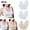 White, variant on WREESH 3 Pack Support Bra Adaptive Bra Women Lace Splicing Glossy Comfortable Breathable Bra Underwear No Underwire Bras Underwear Beige