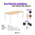 thumbnail image 3 of Escritorio Viena 180x80cm – Mad Clara con Patas Blanco, 3 of 4