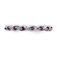 thumbnail image 4 of 925 Sterling Silver Stackable Expressions Rhodolite Garnet Ring Size: 8; for Adults and Teens; for Women and Men, 4 of 5
