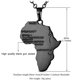thumbnail image 1 of Colgante de color y cadena Mapa africano Hiphop Regalo para hombres / mujeres (negro) Feliz Sencillez, 1 of 3