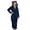 Navy, variant on Unisex Kids Boys Girls Fleece Hooded Onesie, 3D Bear Ear Jumpsuit with Pockets, Comfy Warm Layer for Sleepovers and Chill Days