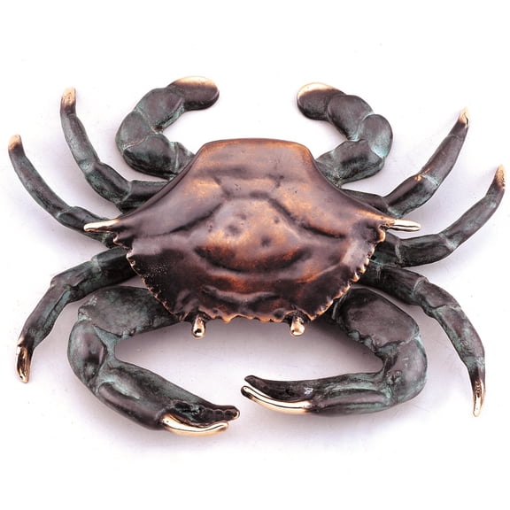 Antiqued Finish Solid Brass Blue Crab Beach Front Door Knocker