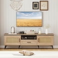 thumbnail image 2 of Costway Boho TV Stand for 65 Inch TVs Modern Entertainment Center with Drawer 2 Storage, 2 of 10