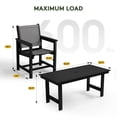 thumbnail image 2 of JUSTLET Outdoor Patio Dining Chairs Set of 7,1 Dining Table and 6 Chairs,Black, 2 of 12