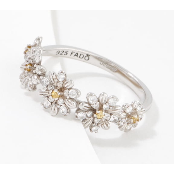 Fado Sterling Silver Daisy Chain Ring, Size 6