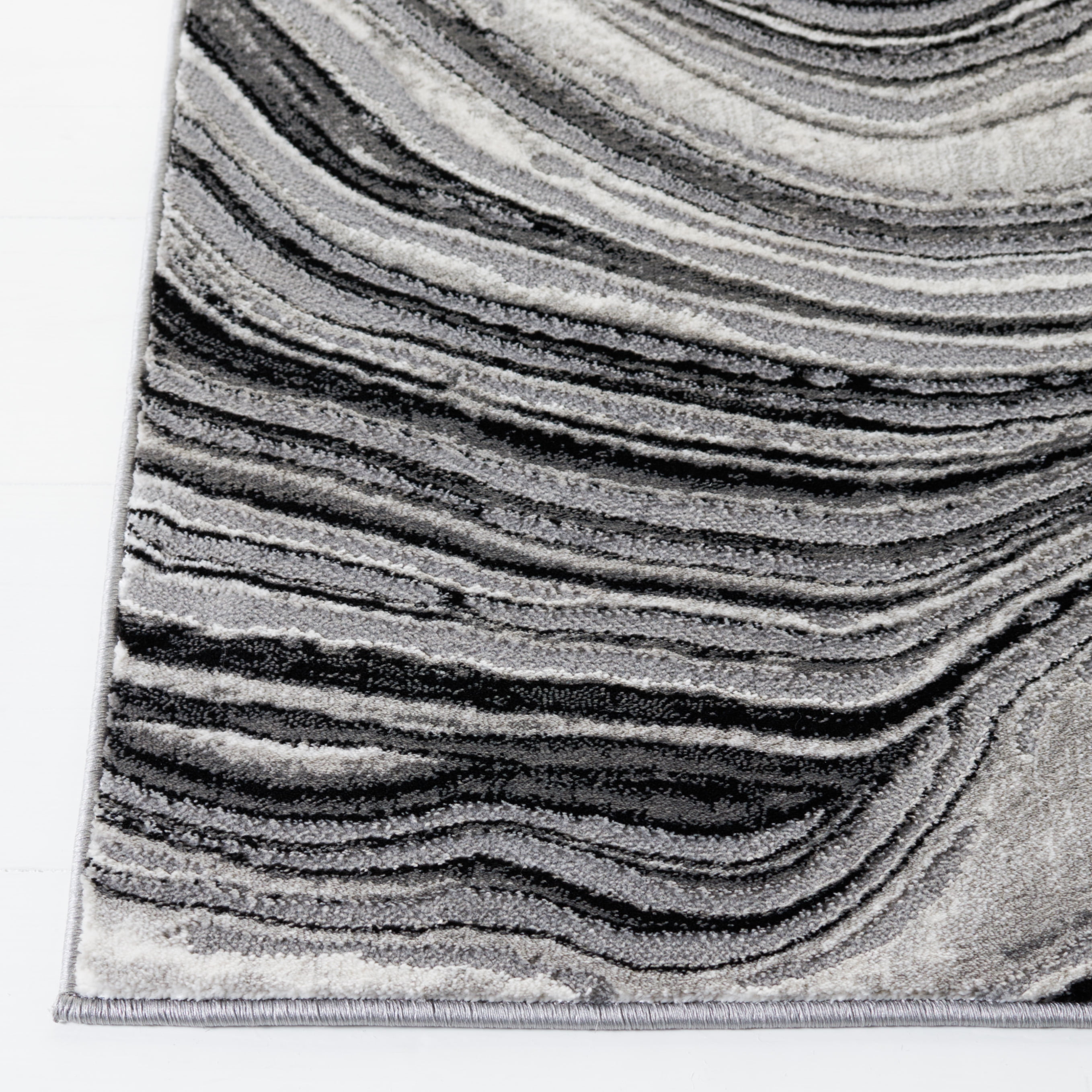 Safavieh Meadow Joey Abstract Area Rug, Black/Gray, 4' x 6'