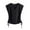 Black, variant on Diufon Women's Drawstring Side Tank Tops Casual Scoop Neck Sleeveless Shirts Solid Color Tees Shirts
