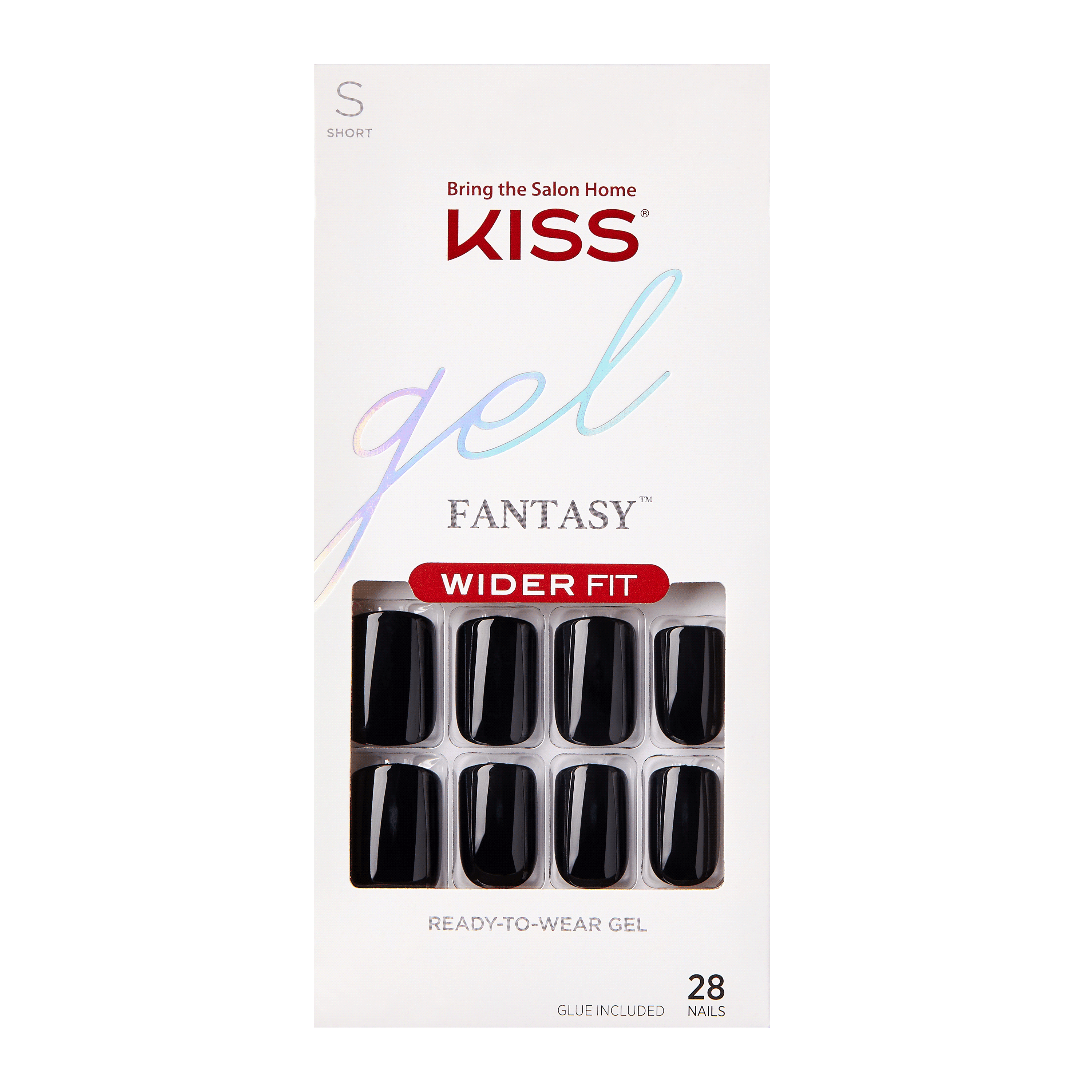 KISS Gel Fantasy Ready-to-Wear Fake Nails, Just Right, 28 Count