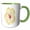 Green/White, variant on 3drose, Yellow Hibiscus Flower Vector, 11oz Two-tone Red Mug