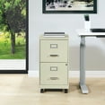 thumbnail image 2 of 2 Drawer Mobile Locking Metal File Cabinet in Tan, 2 of 10