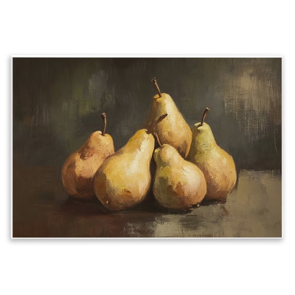 Stupell Industries Traditional Golden Pears Still Life Wall Plaque Art, 15 x 10, by Petals Prints Design