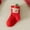 Red, variant on Avrnliq Kids Christmas Socks for Girls - Soft Cotton Crew Socks with 3D Reindeer, Red, Ruffle Cuff, 1-12 Years (S-XL),Size 1 T