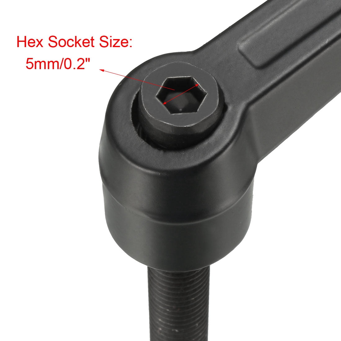 Unique Bargains Adjustable Clamping Lever Handle with Male Thread M10 x 50mm