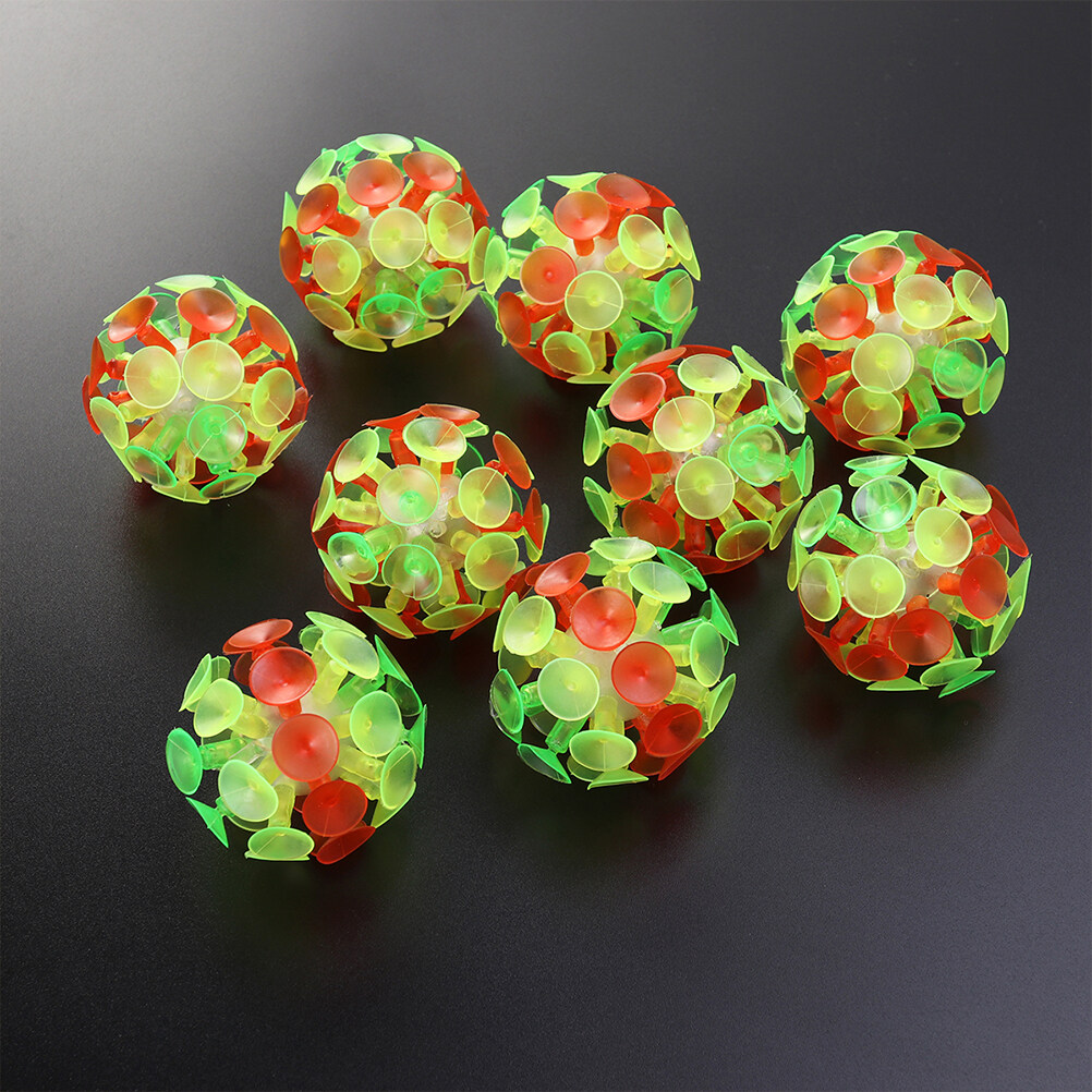 7 Pcs Jouets de Balles à Succion pour Enfants, Interaction Parent-Enfant Lumineuse, Balle à Ventouse, Jouet de Jeu pour Enfants, Jouet de Fête pour Garçons et Filles