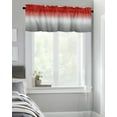 thumbnail image 4 of Curtain Valance for Windows Modern Red Grey Abstract Geometric Art Kitchen Valances Rod Pocket Short Curtains,Ombre Minimalism Window Treatment Panel for Living Room Bathroom Bedroom 42x12in, 4 of 8