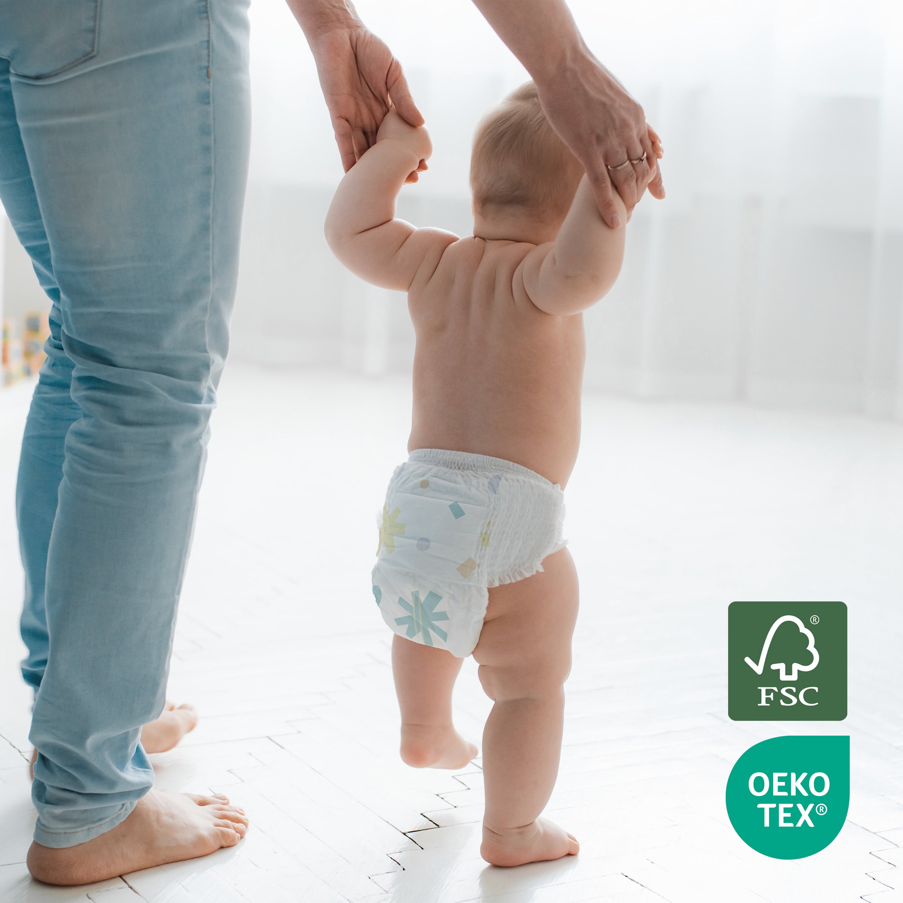 Evolur Snuggle Bum Baby Diapers - Size 2, 200 Count, for Newborns (13 lbs - 24 lbs), Ulta Absorbent Diapers Newborn Baby