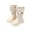 White, variant on Black Girls Fall Winter Zip Mid Top Synthetic Leather Boots Royal Ankle Boots, Student Fashion Footwear