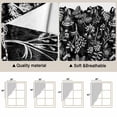 thumbnail image 5 of Dandelion Swag Curtains for Kitchen/Bedroom/Living Room, Modern Minimalist Abstract Flowers Black Scalloped Curtains 63 Inch Long, Rod Pocket Window Swag Topper Curtains Valances 2 Panels Set 36"x63", 5 of 8