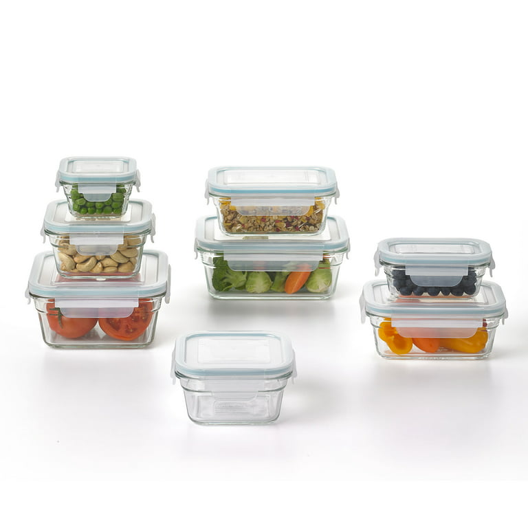 Glasslock Glass Food Storage Containers with Locking Lids, 16