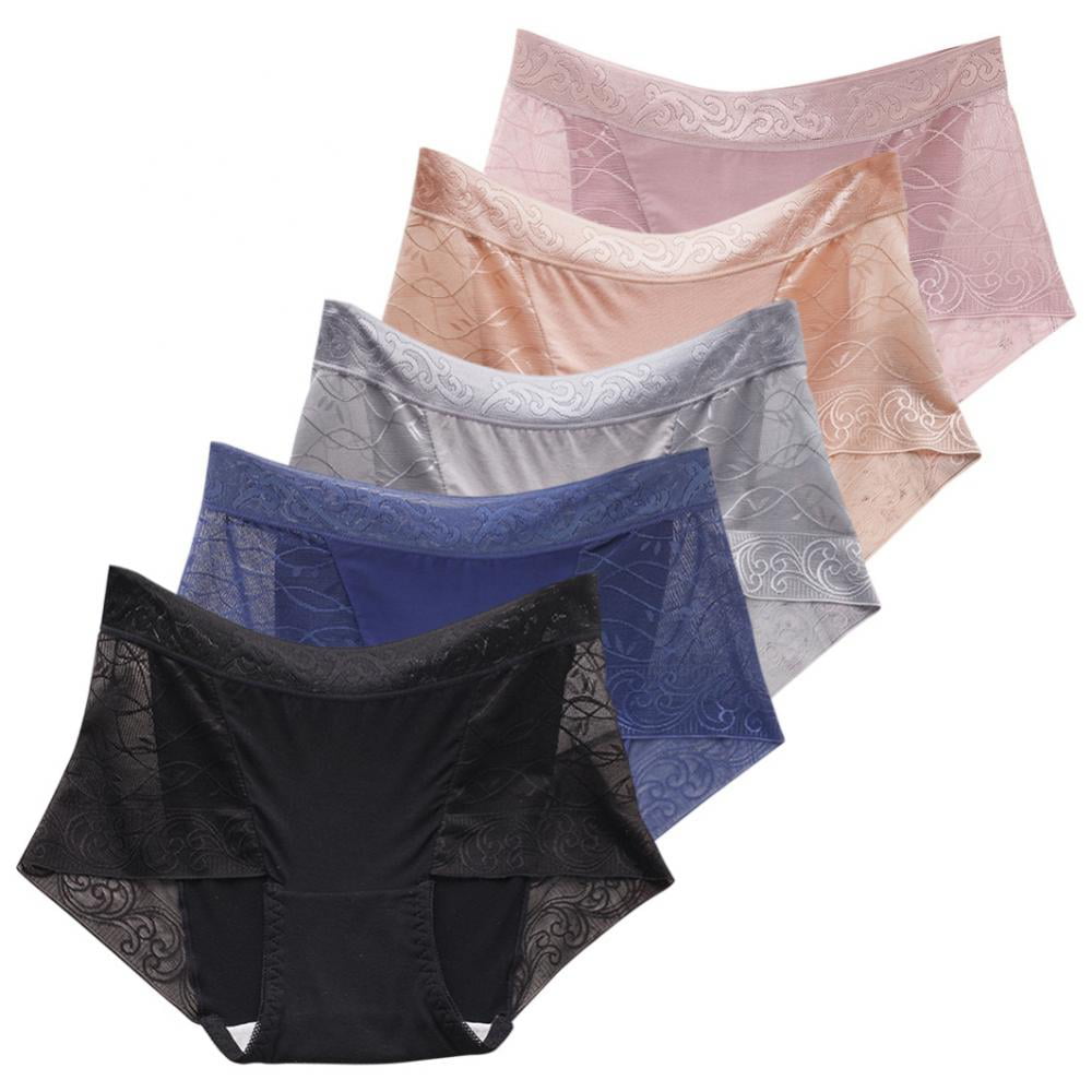 Women's Solid Color Lace Transparent Invisible Panties Ultra-thin