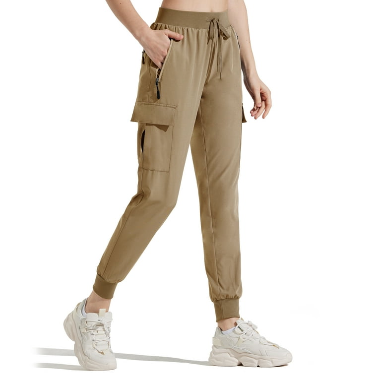 M MAROAUT Khaki Pants for Women Lightweight Cargo Joggers Sweatpants for  Women Athletic Works Pants Quick Dry L 