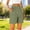 #0154-Army Green, variant on Womens Summer Plain High Waist Shorts Roll Up Pleated Wrap Hem Wide Leg Shorts with Pockets