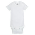 thumbnail image 6 of Wonder Nation Baby Neutral Cotton White Short Sleeve Bodysuits, 6-Pack, Newborn-24M, 6 of 8