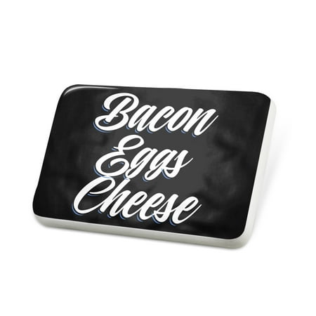 Porcelein Pin Classic design Bacon Eggs Cheese Lapel Badge –