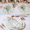 thumbnail image 3 of Easter Cloth Napkins, Spring Eggs Eucalyptus Leaves Wooden Grain Washable and Reusable Dinner Napkins Set of 8, Table Napkin for Kitchen Party Birthday Wedding Hotel Housewarming 20"x20", 3 of 9